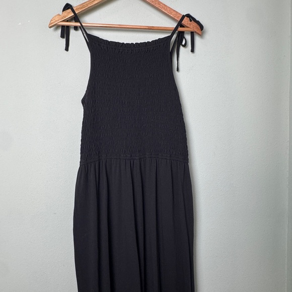Pact One and Done Soirée‎ Smocked Wide Leg Jumpsuit Black Size Medium - Picture 10 of 15